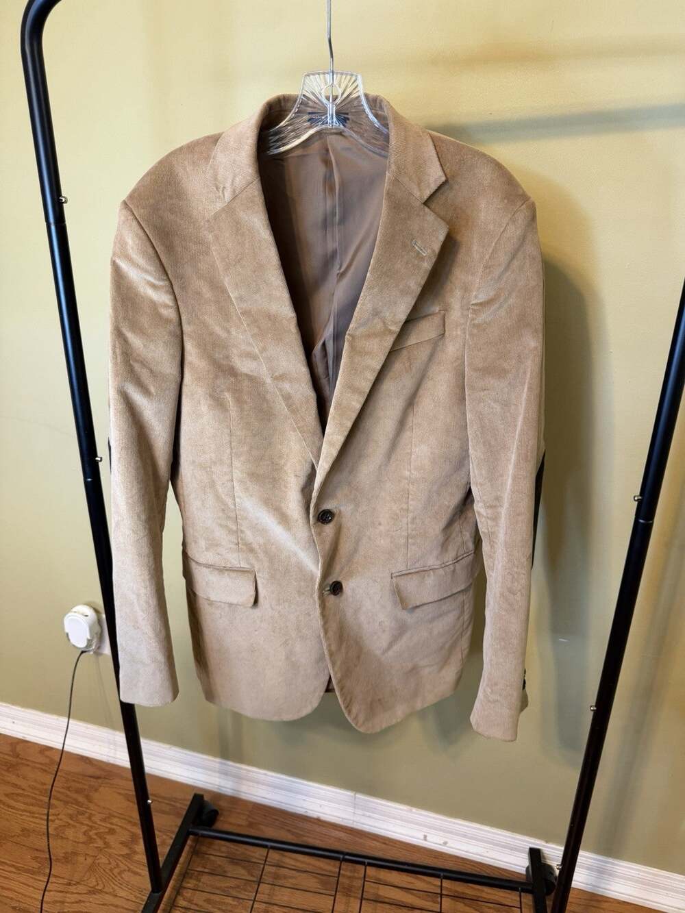 Stafford Stretch Comfort Classic Fit Tan Corduroy Blazer w/Elbow Pads 38Rg